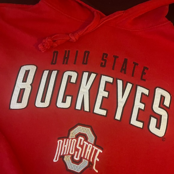 #200 Ohio State buckeyes Scarlet and gray college hoodie - Picture 5 of 15
